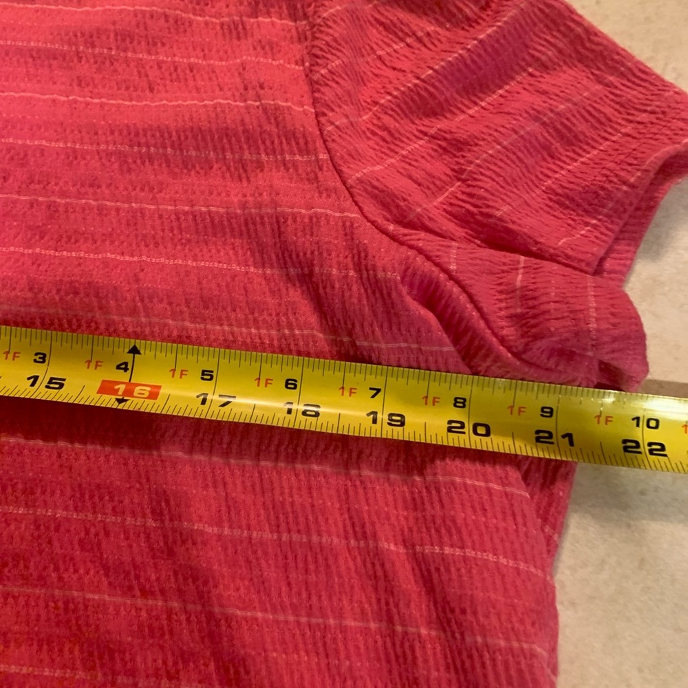 Lane Bryant (2 tops)Blue and White Striped Top and Pink Pinstriped Top - Picture 8 of 16